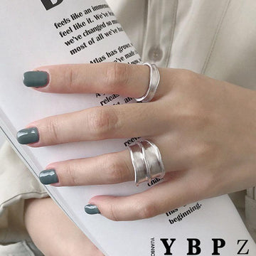 Best Gift Ideas - Fashion Simple Brushed Width Geometric Vintage Engagement Rings - The Jewellery Supermarket